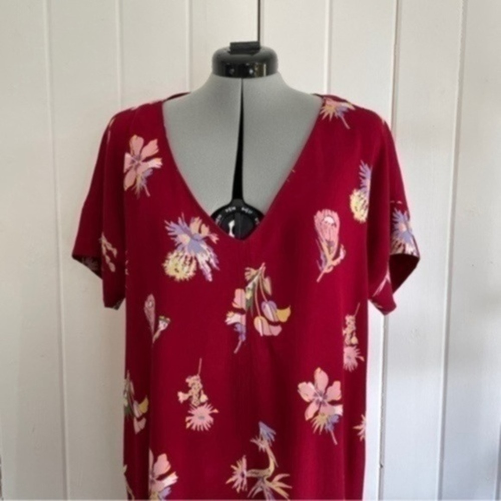 Madewell Red Birds of Paradise Dress​​​​​ - Picture 3 of 10